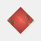 Wedding Poinsettia Napkins Serviette (Ecke)