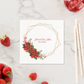 Wedding Poinsettia Napkins Serviette (Beispiel)