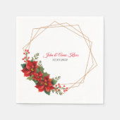 Wedding Poinsettia Napkins Serviette (Vorderseite)