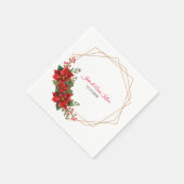 Wedding Poinsettia Napkins Serviette (Ecke)