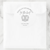 Wedding Pretzel Favor Bags Personalized Runder Aufkleber (Tasche)