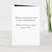 Wedding Program Blue Hollywood Glam Programm (Rückseite)