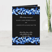 Wedding Program Blue Hollywood Glam Programm (Vorderseite)