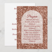 Wedding Program Ceremony Rose Gold Arched Glitter Programm (Vorne/Hinten)
