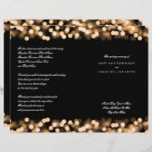 Wedding Program Gold Hollywood Glam (Vorne/Hinten)