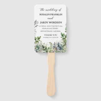 Wedding Program Hand Fan Fächer