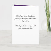 Wedding Program Key To My Heart Purple Programm (Rückseite)