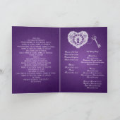 Wedding Program Key To My Heart Purple Programm (Innenseite)