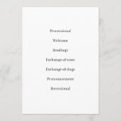 Wedding Program Mandala Luxury Black and Gold  Programm (Rückseite)