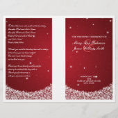 Wedding Program Star Sparkle Red (Vorderseite)