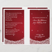 Wedding Program Star Sparkle Red (Vorne/Hinten)