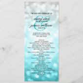 Wedding Programm Beach Ombre Glitzer Lights (Vorderseite)