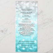 Wedding Programm Beach Ombre Glitzer Lights (Rückseite)