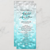 Wedding Programm Beach Ombre Glitzer Lights (Vorne/Hinten)
