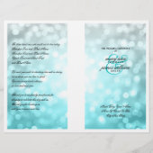 Wedding Programm Beach Ombre Glitzer Lights (Vorderseite)