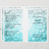 Wedding Programm Beach Ombre Glitzer Lights (Vorne/Hinten)