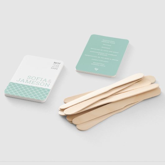 WEDDING-PROGRAMM, einfach, modern, pastellfarben Fächer (Non-assembled)