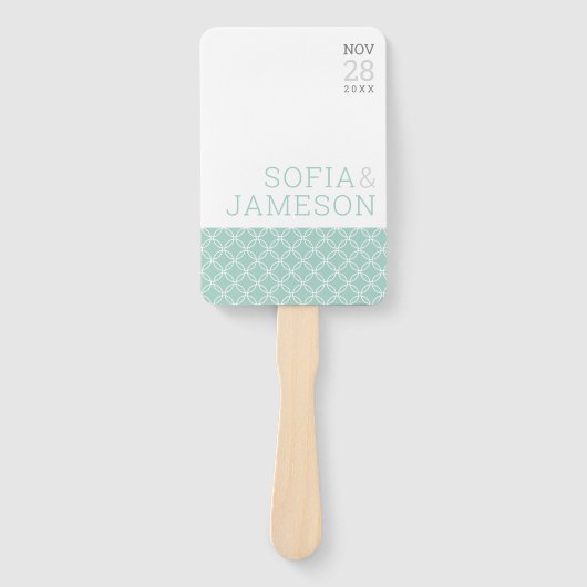 WEDDING-PROGRAMM, einfach, modern, pastellfarben Fächer (Vorderseite)