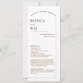 WEDDING-PROGRAMM EINLADUNG (Vorderseite)