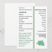 WEDDING-PROGRAMM EINLADUNG (Vorne/Hinten)