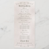 WEDDING-PROGRAMM | Elegante Rote Rose der Schönhei Programm (Rückseite)