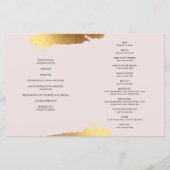 WEDDING-PROGRAMM, gebürstet, goldfarben (Rückseite)