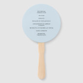 WEDDING PROGRAMM Modernes niedliches Fingerabdruck Fächer (Rückseite)