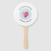 WEDDING PROGRAMM Modernes niedliches Fingerabdruck Fächer (Vorderseite)