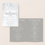 WEDDING PROGRAMM Silver Foil Wedding Confetti<br><div class="desc">WEDDING-PROGRAMM Typografie Silver Foil Confetti Wedding Order of Service</div>