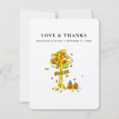 Wedding Pumpkins Dankeskarte (Vorderseite)