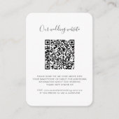 Wedding QR Code Photo and Website RSVP Begleitkarte (Vorderseite)