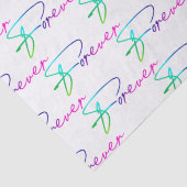 Wedding Rainbow Forever Script Seidenpapier (Detail)