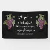 Wedding Reception Banner Wine Grape Winery Wedding (Horizontal)