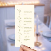 Wedding Reception Dinner Modern Thank You Card Programm