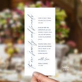 Wedding Reception Dinner Modern Thank You Card Programm