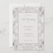 Wedding Reception Gold White Silver Simple Elegant Einladung (Vorderseite)