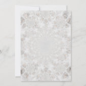 Wedding Reception Gold White Silver Simple Elegant Einladung (Rückseite)