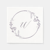 Wedding Reception Initial Napkins Serviette (Vorderseite)