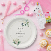 Wedding Reception Newlyweds Names and Date Pappteller (Party)