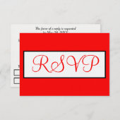 Wedding Red White UAWG RSVP Karte (Vorne/Hinten)