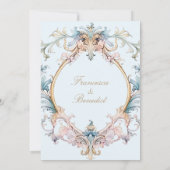 Wedding Regency Elegant Vintag Barock Einladung (Rückseite)