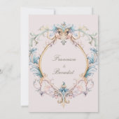 Wedding Regency Elegante Viktorianische Einladung (Rückseite)