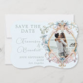 Wedding Regency Monogram Elegant Save the Date (Vorderseite)