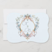Wedding Regency Monogram Elegant Save the Date (Rückseite)