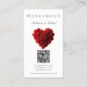 Wedding Registry-Heart Shaped Red Roses- Visitenkarte (Rückseite)