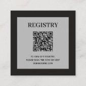 Wedding Registry QR Code Black Begleitkarte (Vorderseite)