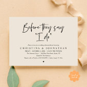 Wedding Rehearsal Dinner, Before They Say "I Do" Einladung