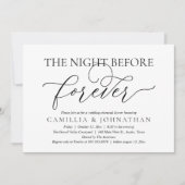 Wedding Rehearsal Dinner, The Night Before Forever Einladung (Vorderseite)