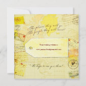 Wedding Reise-Themaeinladung Einladung (Rückseite)