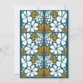 Wedding Retro Blume Groovy 70er Boho Einladung (Rückseite)